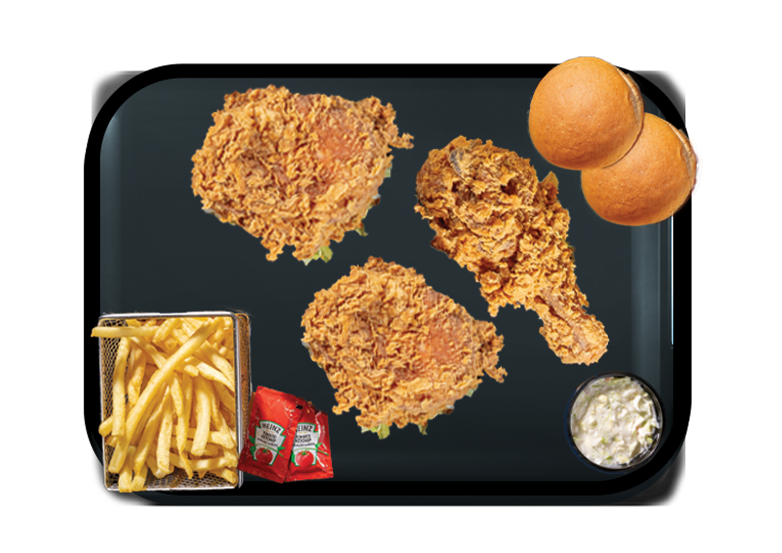 صورة وجبة ثلاث قطع