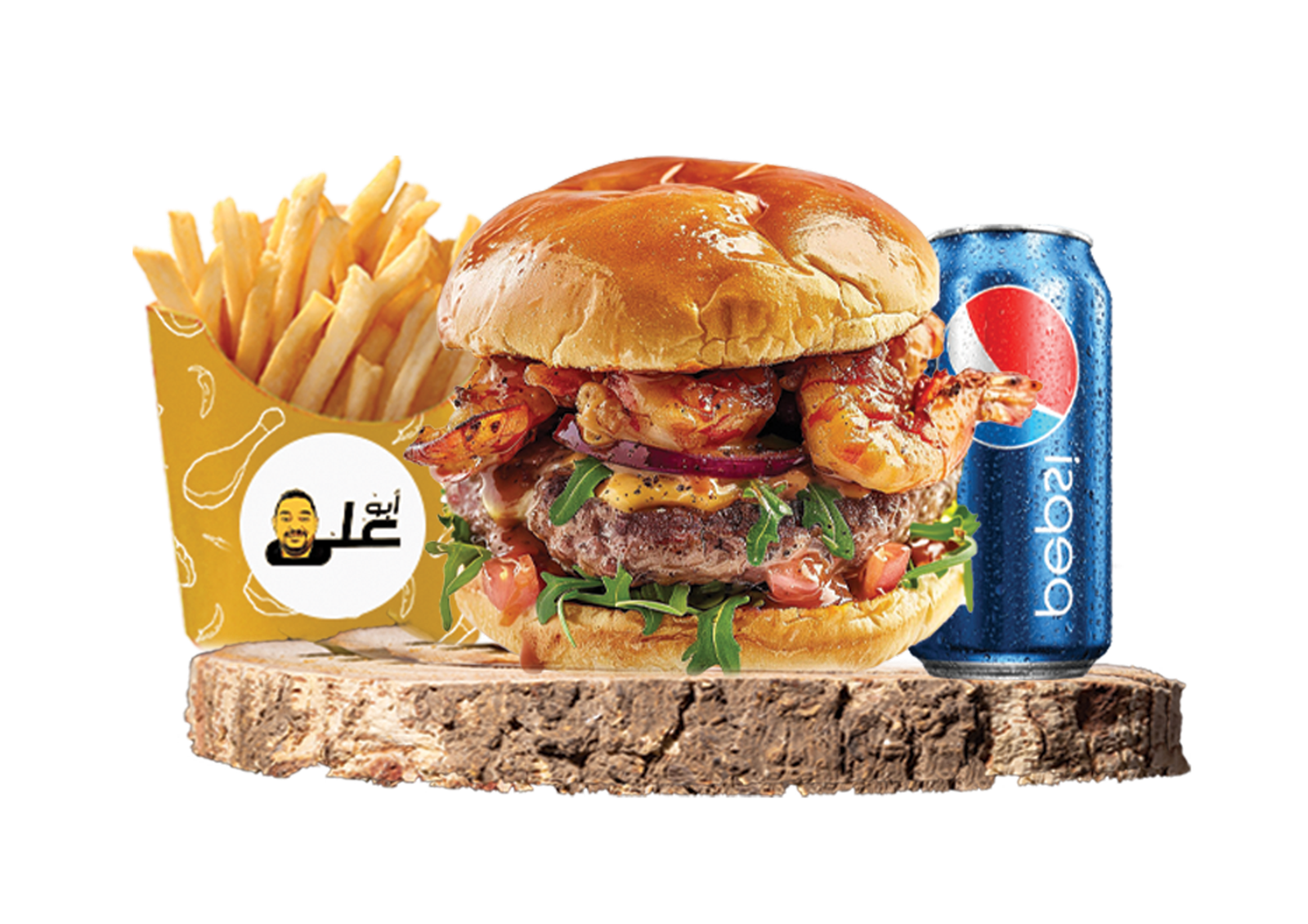 صورة شريمب بيف برجر